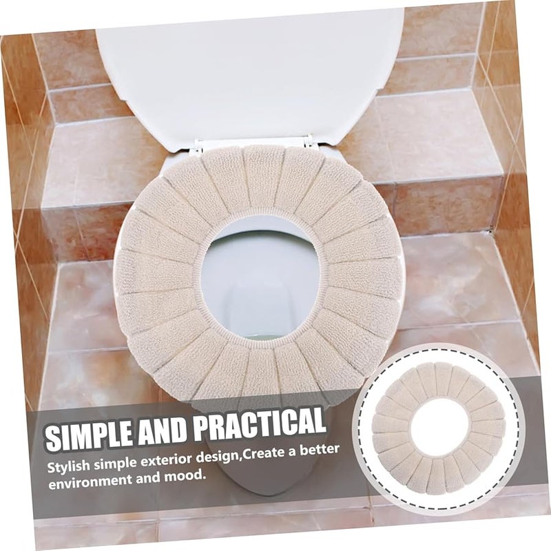 ستوبوك غطاء مقعد مرحاض عالمي على شكل O قابل للغسل قابل للتمدد وسادة دافئة شتوية - Image 3